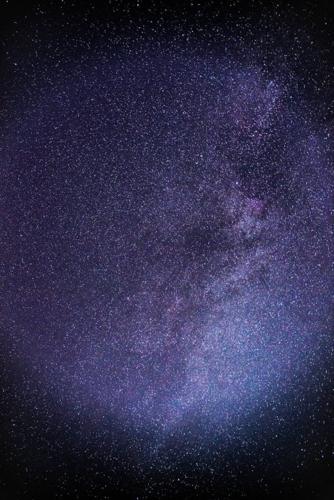A stunning view of a starry night sky featuring the Milky Way galaxy.
