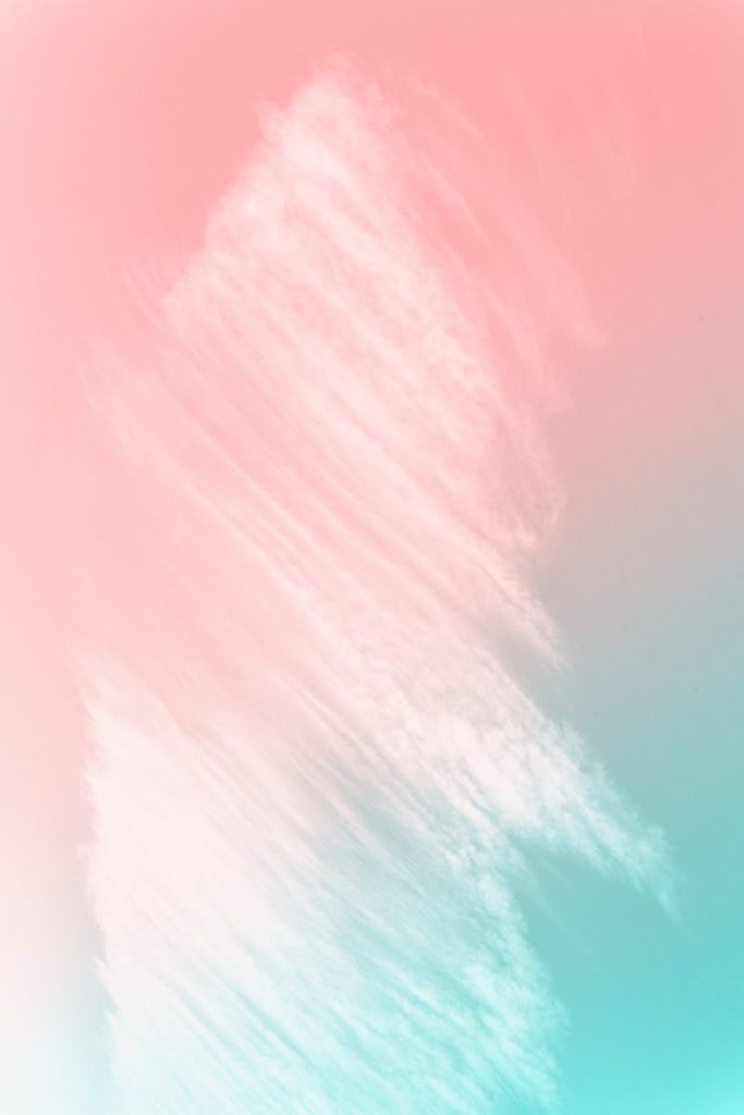 A dreamy pastel sky with soft clouds, ideal for backgrounds or wallpapers.