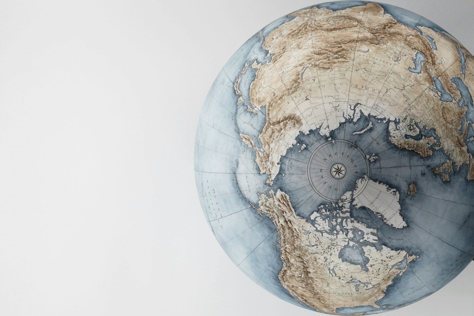 The World a picture of the earth on a wall